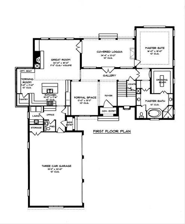 Dream House Plan - European Floor Plan - Main Floor Plan #413-141