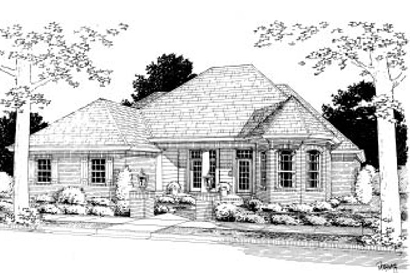 Architectural House Design - Traditional Exterior - Front Elevation Plan #20-363