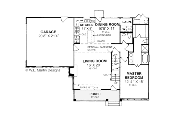 Floor Plan - Main Floor for Traditional House Plan #20-353 - 4 bed, 2.5 bath
