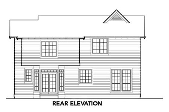 Exterior - Rear Elevation for Traditional House Plan #48-378 - 3 bed, 2.5 bath