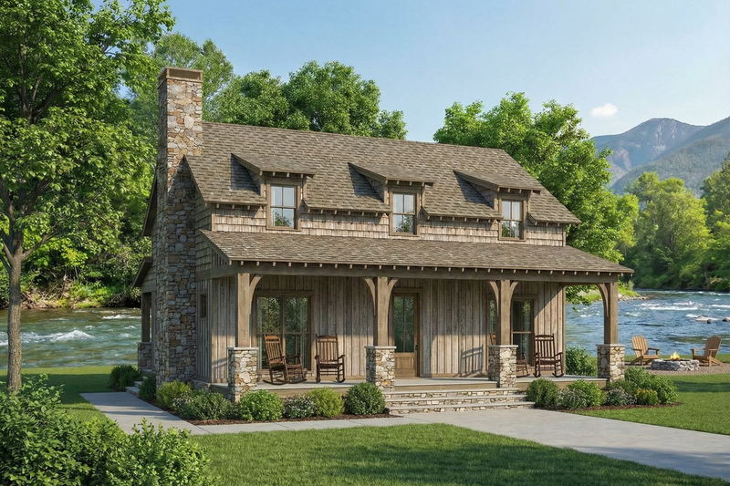 Home Plan - Country Exterior - Front Elevation Plan #17-2521