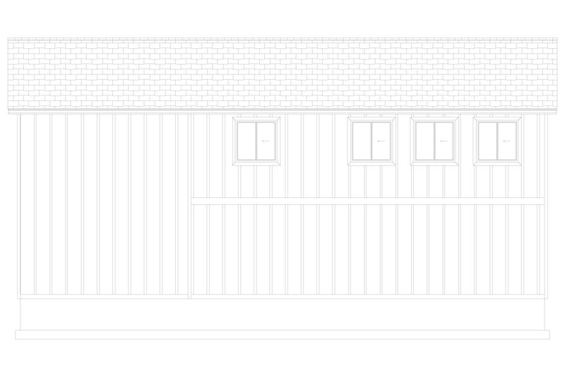 House Plan Design - Exterior - Rear Elevation 2 for Barndominium House Plan #1060-186 - 2 bed, 1 bath