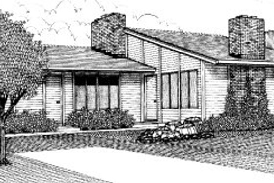 Exterior - Front Elevation House Plan #303-277 - 2 bed, 1 bath