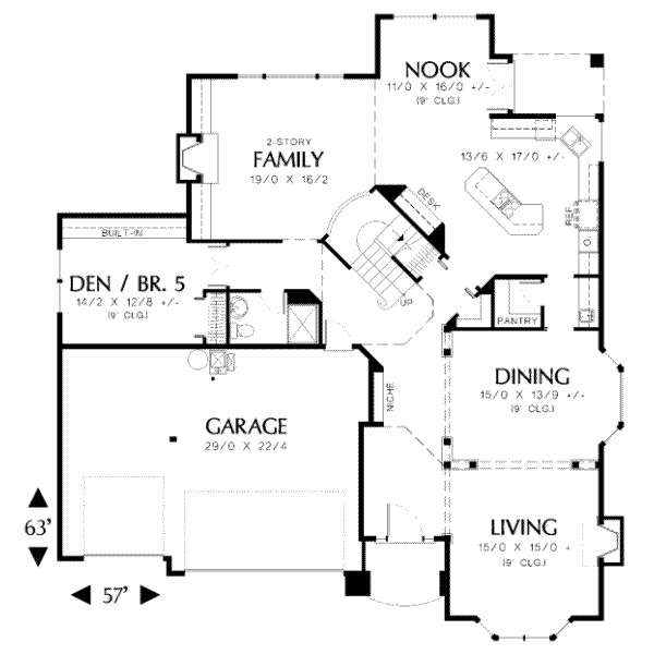 Home Plan - Mediterranean Floor Plan - Main Floor Plan #48-143