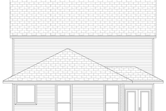Exterior - Rear Elevation for Traditional House Plan #84-570 - 4 bed, 4 bath