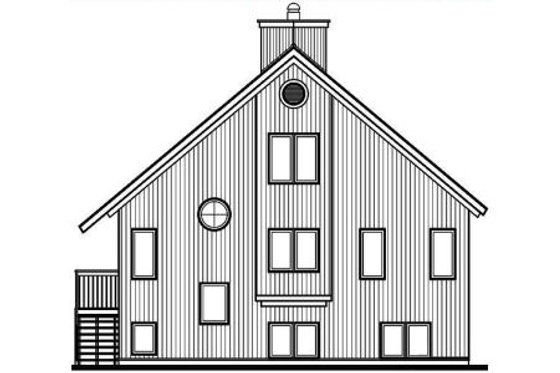 Exterior - Rear Elevation for Modern House Plan #23-2023 - 3 bed, 2 bath