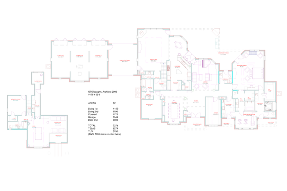 Floor Plan - Main Floor for European House Plan #408-104 - 3 bed, 5.5 bath