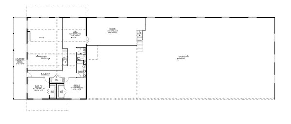 Dream House Plan - Floor Plan - Upper Floor for Barndominium House Plan #1064-457 - 3 bed, 3.5 bath