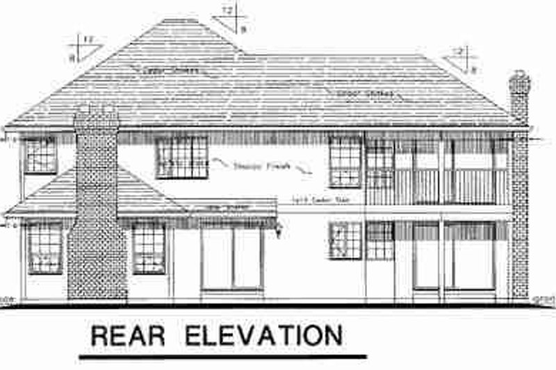 House Plan Design - Exterior - Rear Elevation for Traditional House Plan #18-8965 - 4 bed, 2.5 bath