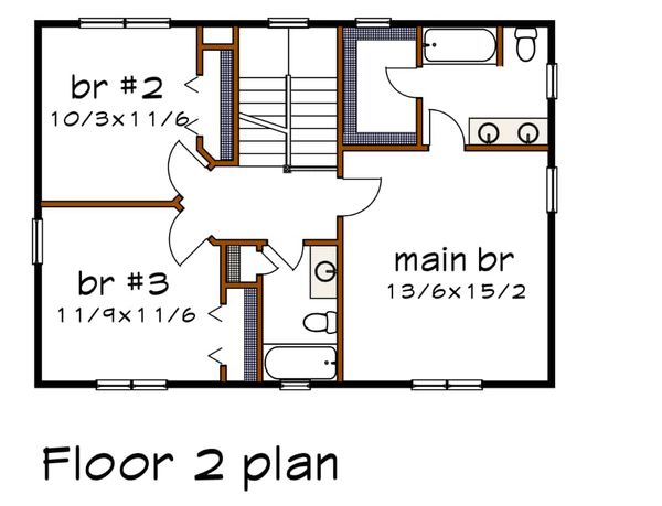 House Plan Design - Modern Floor Plan - Upper Floor Plan #79-298