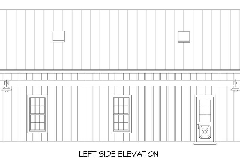 Home Plan - Exterior - Other Elevation for Country House Plan #932-877, 0.5 bath