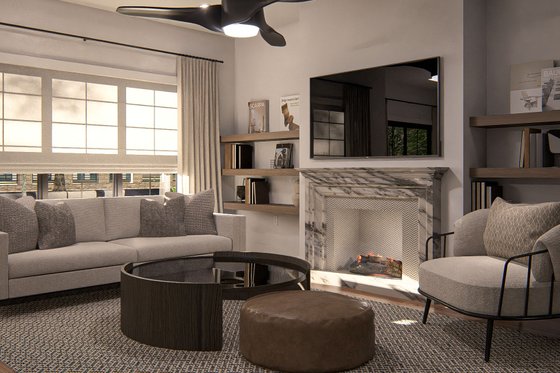 Interior - Family Room for Modern House Plan #455-338 - 3 bed, 2.5 bath