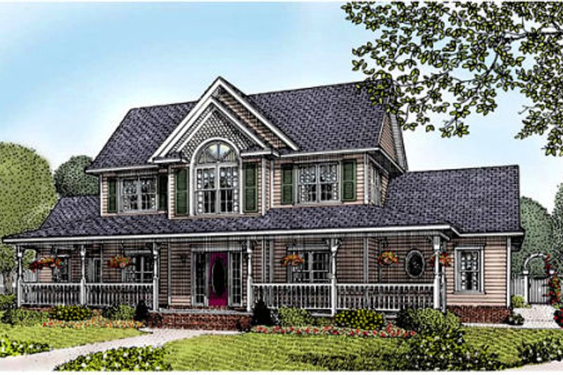 Home Plan - Farmhouse Exterior - Front Elevation Plan #11-213