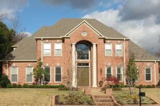 Exterior - Front Elevation for Colonial House Plan #81-1640 - 5 bed, 4 bath