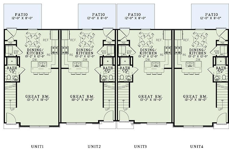 Dream House Plan - Floor Plan - Main Floor for Traditional House Plan #17-2468 - 2 bed, 2 bath