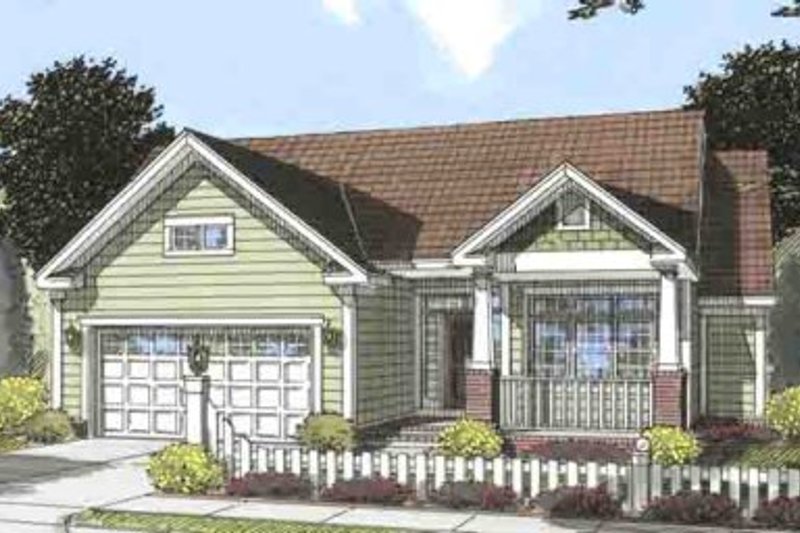 Dream House Plan - Craftsman Exterior - Front Elevation Plan #20-1533