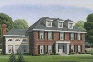 Colonial Exterior - Front Elevation Plan #410-139