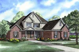 Southern Exterior - Front Elevation Plan #17-2152