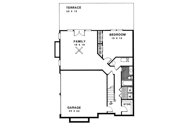 Home Plan - Floor Plan - Lower Floor for European House Plan #56-223 - 5 bed, 4 bath