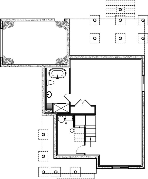 Farmhouse Floor Plan - Lower Floor Plan #23-2771