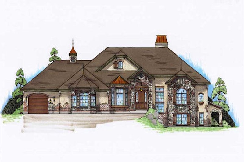 Architectural House Design - European Exterior - Front Elevation Plan #5-289
