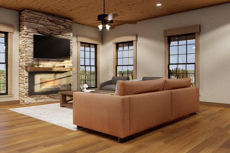 House Blueprint - Interior - Family Room 3 for Country House Plan #923-341 - 2 bed, 2 bath