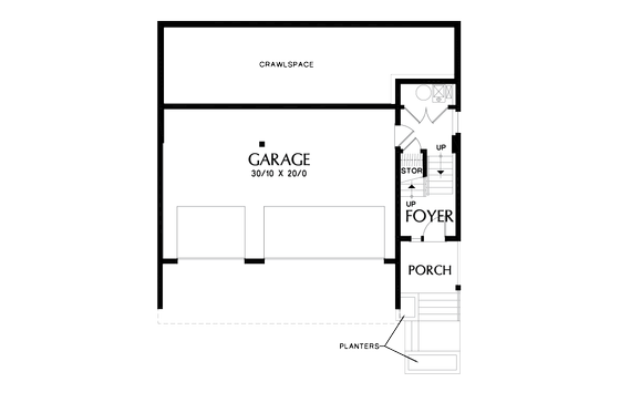 Floor Plan - Lower Floor for Contemporary House Plan #48-1009 - 3 bed, 2.5 bath