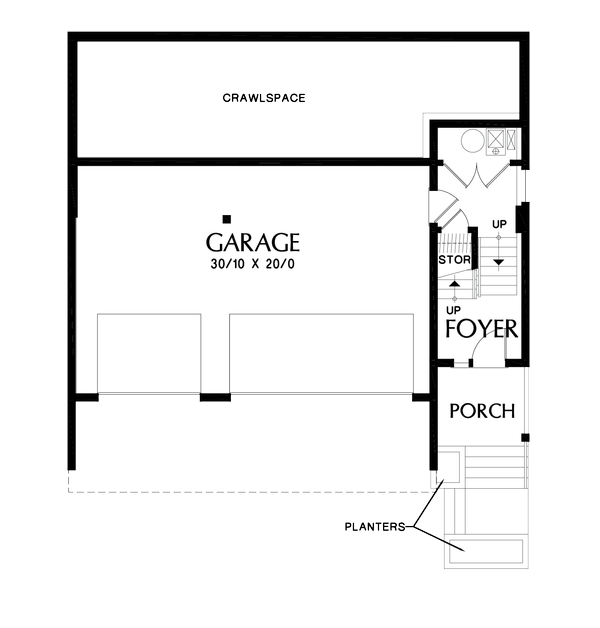 Home Plan - Contemporary Floor Plan - Lower Floor Plan #48-1009