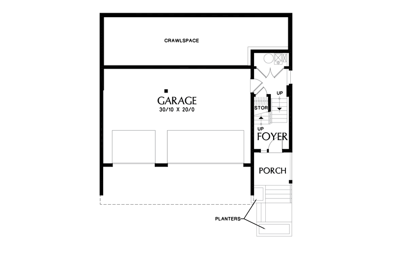 House Blueprint - Floor Plan - Lower Floor for Contemporary House Plan #48-1009 - 3 bed, 2.5 bath