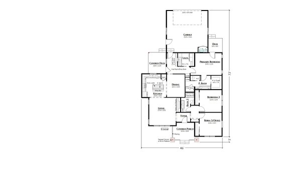 Craftsman Floor Plan - Main Floor Plan #1099-4