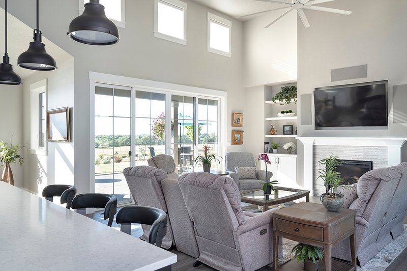 Dream House Plan - Interior - Family Room for Farmhouse House Plan #48-1120 - 3 bed, 2.5 bath