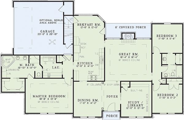 Home Plan - European Floor Plan - Main Floor Plan #17-111