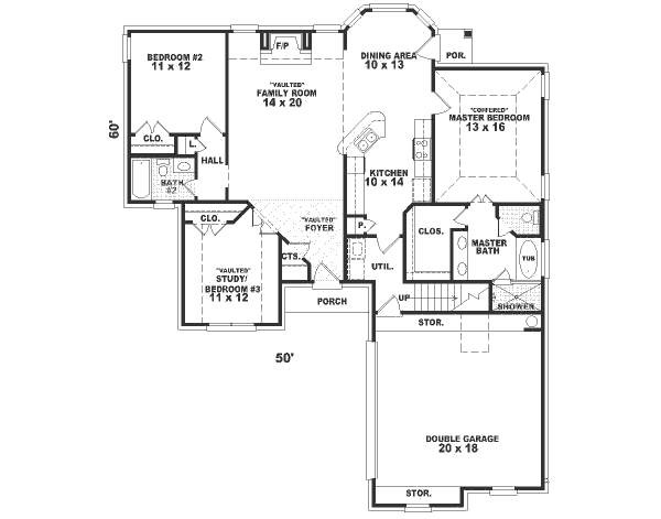 European Floor Plan - Main Floor Plan #81-250