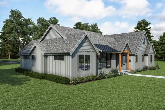 Exterior - Other Elevation for Farmhouse House Plan #1070-117 - 3 bed, 2.5 bath
