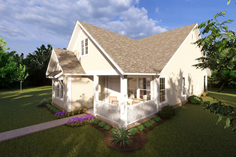 House Blueprint - Exterior - Other Elevation 1 for Cottage House Plan #513-2204 - 3 bed, 2 bath