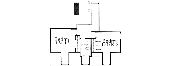 Traditional Floor Plan - Upper Floor Plan #120-126