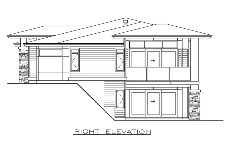 Architectural House Design - Exterior - Other Elevation 1 for Craftsman House Plan #1100-82 - 1 bed, 1.5 bath
