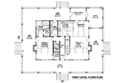 Southern Style House Plan - 3 Beds 3 Baths 2435 Sq/Ft Plan #81-857 