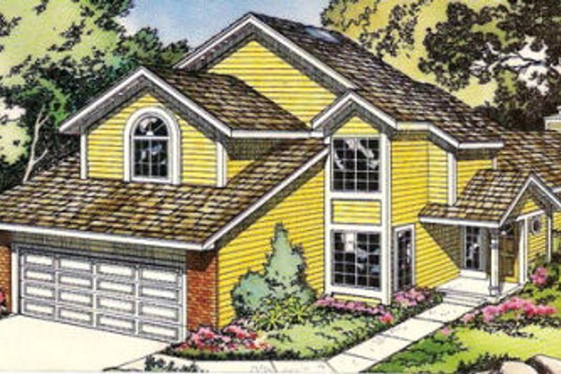 Exterior - Front Elevation 2 for Traditional House Plan #312-256 - 3 bed, 2.5 bath