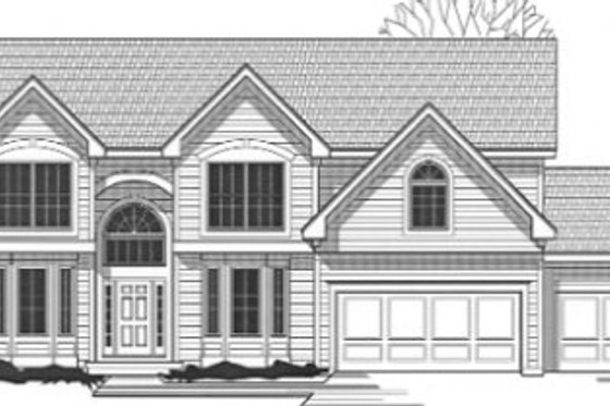 Exterior - Front Elevation for Traditional House Plan #67-861 - 4 bed, 3 bath