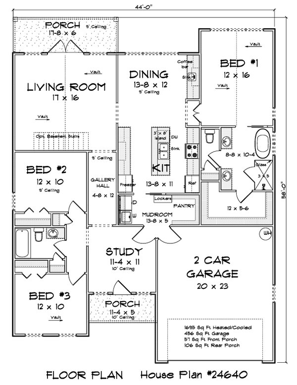 House Blueprint - Modern Floor Plan - Main Floor Plan #513-2433