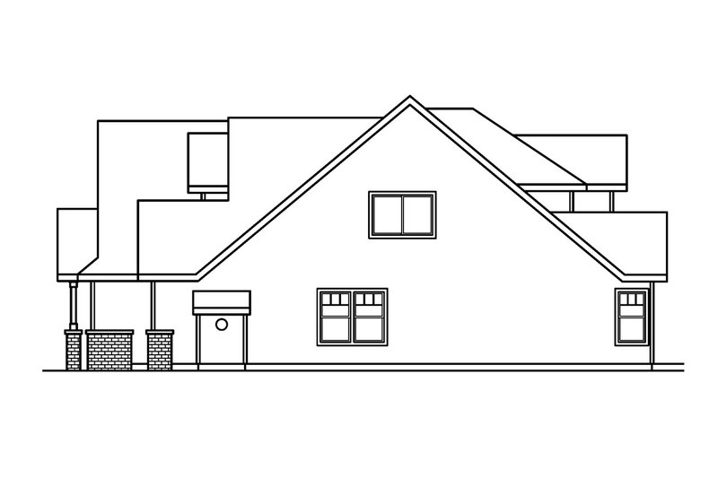 House Plan Design - Exterior - Other Elevation 1 for Craftsman House Plan #124-513 - 4 bed, 3.5 bath