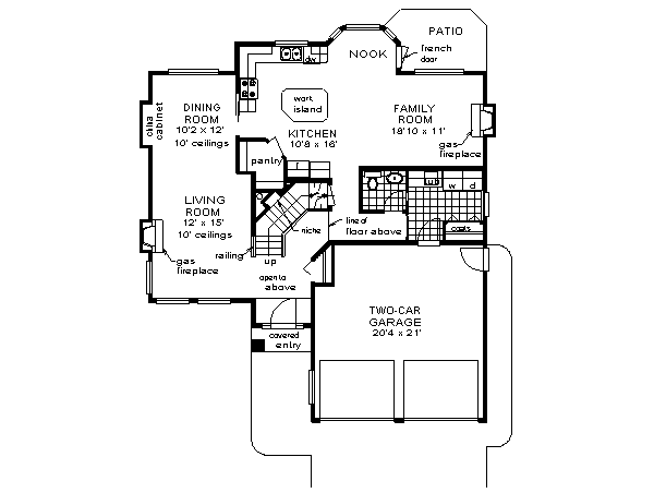 Home Plan - Traditional Floor Plan - Main Floor Plan #18-254