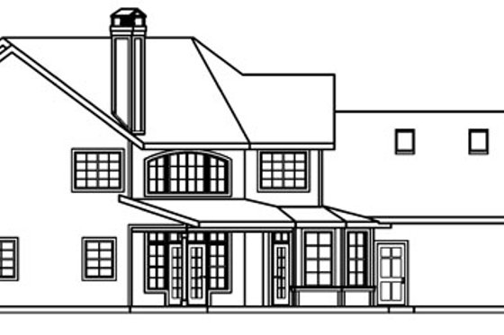 Exterior - Rear Elevation for Craftsman House Plan #124-507 - 4 bed, 3.5 bath