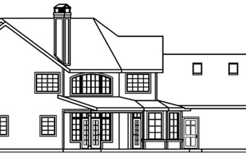 Home Plan - Exterior - Rear Elevation for Craftsman House Plan #124-507 - 4 bed, 3.5 bath