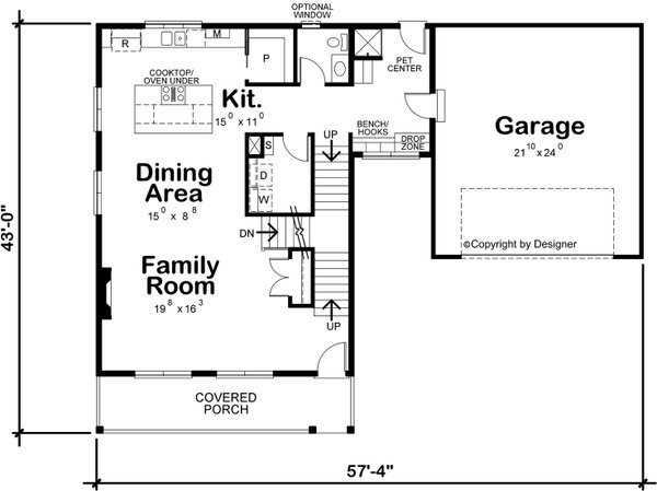 House Blueprint - Traditional Floor Plan - Main Floor Plan #20-2507