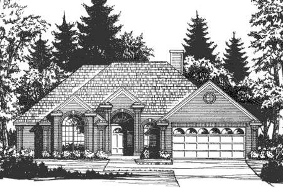 Exterior - Front Elevation for Traditional House Plan #40-419 - 3 bed, 2 bath