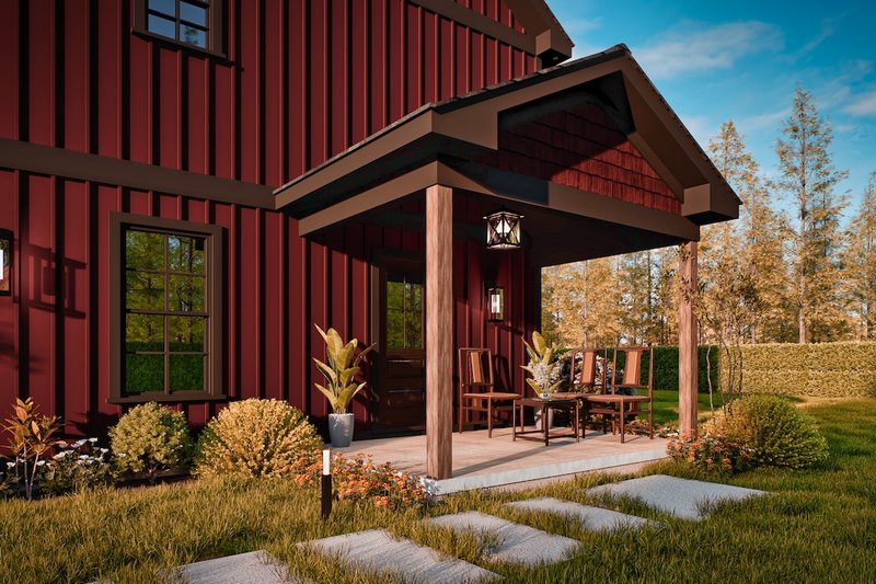 House Blueprint - Exterior - Outdoor Living for Ranch House Plan #54-624 - 6 bed, 6 bath
