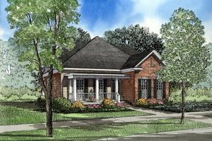 Southern Exterior - Front Elevation Plan #17-270
