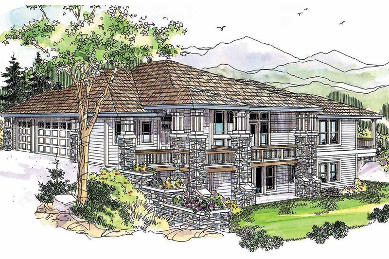 Home Plan - Exterior - Front Elevation 4 for Craftsman House Plan #124-687 - 3 bed, 2.5 bath